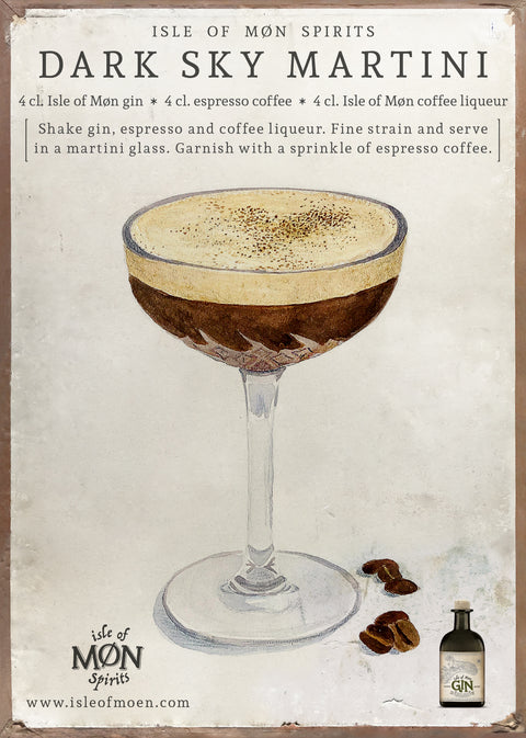 Isle of Møn Cocktail Postkort - Sæt med 10 stk. - Isle of Møn Spirits