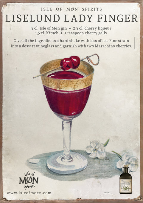 Isle of Møn Cocktail Postkort - Sæt med 10 stk. - Isle of Møn Spirits