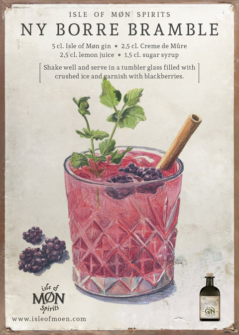 Isle of Møn Cocktail Postkort - Sæt med 10 stk. - Isle of Møn Spirits