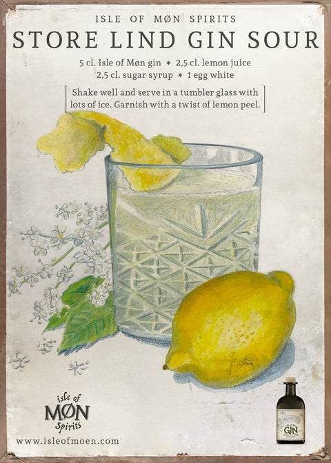 Isle of Møn Cocktail Postkort - Sæt med 10 stk. - Isle of Møn Spirits