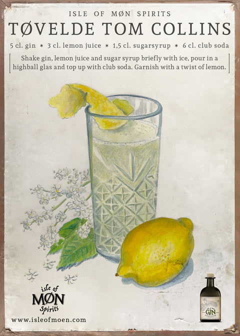 Isle of Møn Cocktail Postkort - Sæt med 10 stk. - Isle of Møn Spirits
