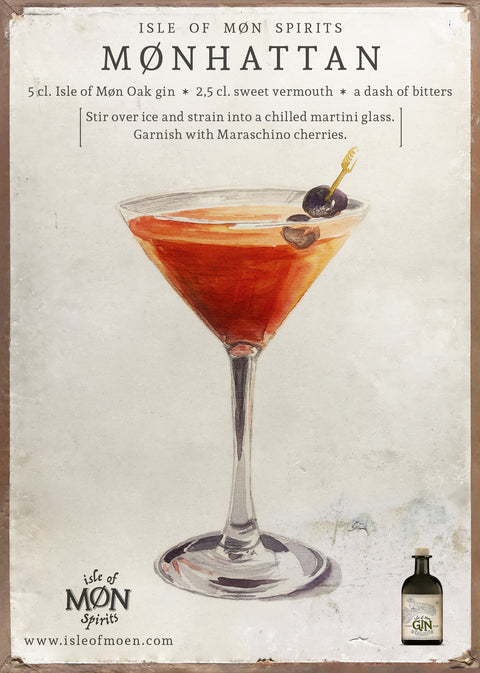 Isle of Møn Cocktail Postkort - Sæt med 10 stk. - Isle of Møn Spirits